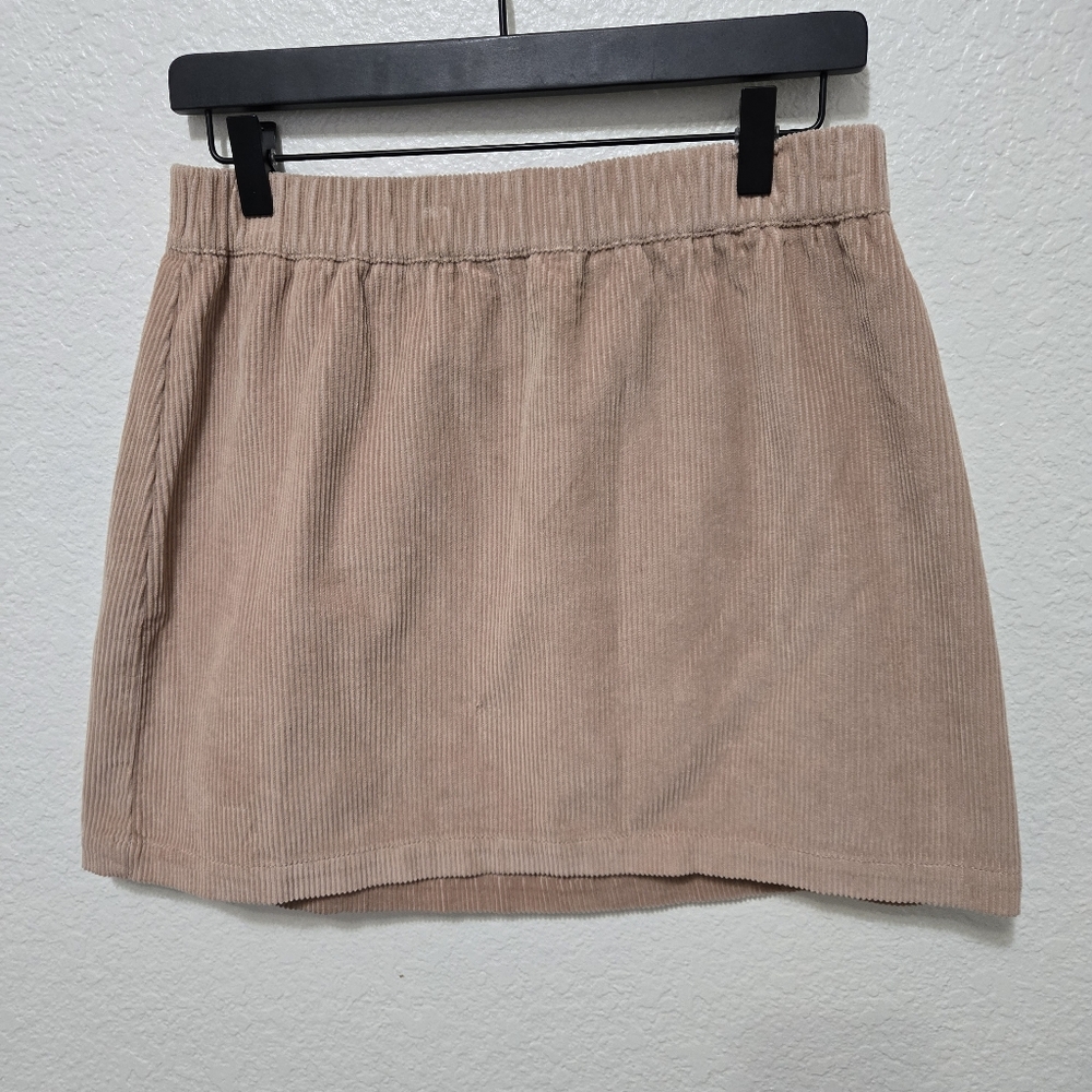 NWT BP Nordstrom corduroy mini skirt tan cotton